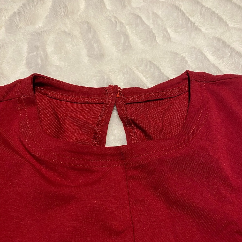 Sleeveless Burgundy Jumpsuit - Picture 7 of 12